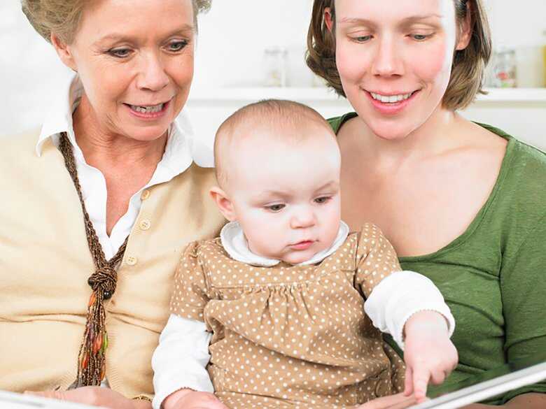 Dziecko, mama, babcia