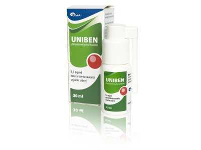 Uniben - szybko trafia w ból gardła